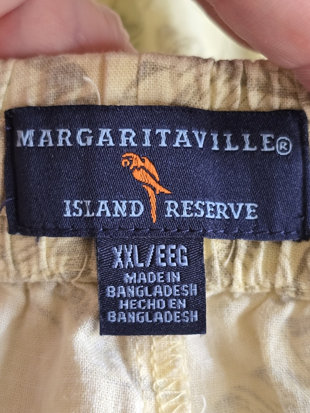 Margaritaville Women's No Passport Required Beach Linen Shorts Yellow/Pink XL - Picture 9 of 11